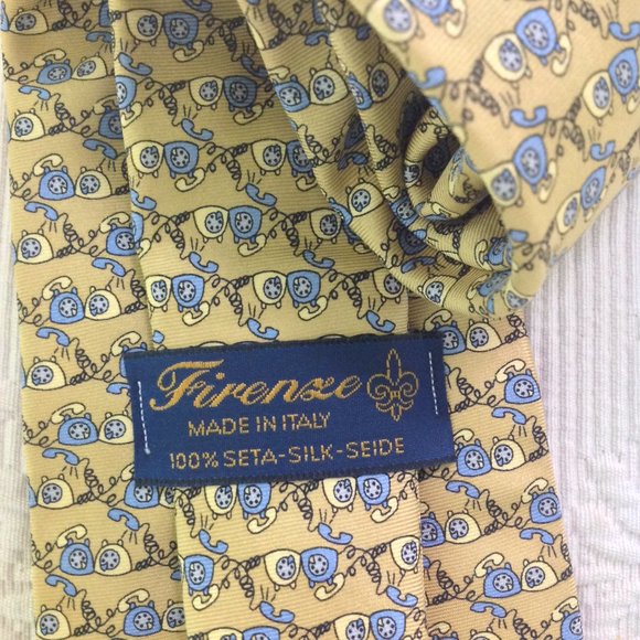 Florentinian Firenze Talking Wired Telephones Rep Tie - Picture 10 of 10
